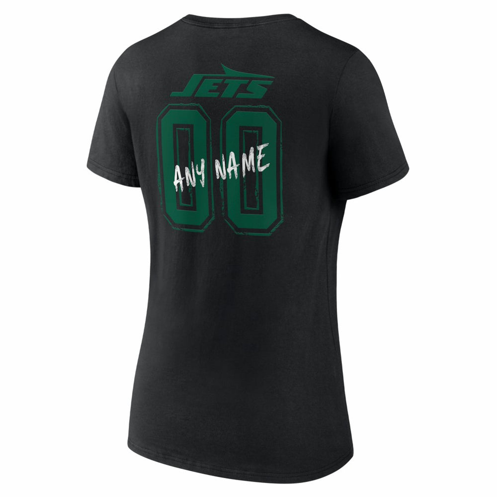 New York Jets  Women's Hustle Personalized Name & Number V-Neck T-Shirt