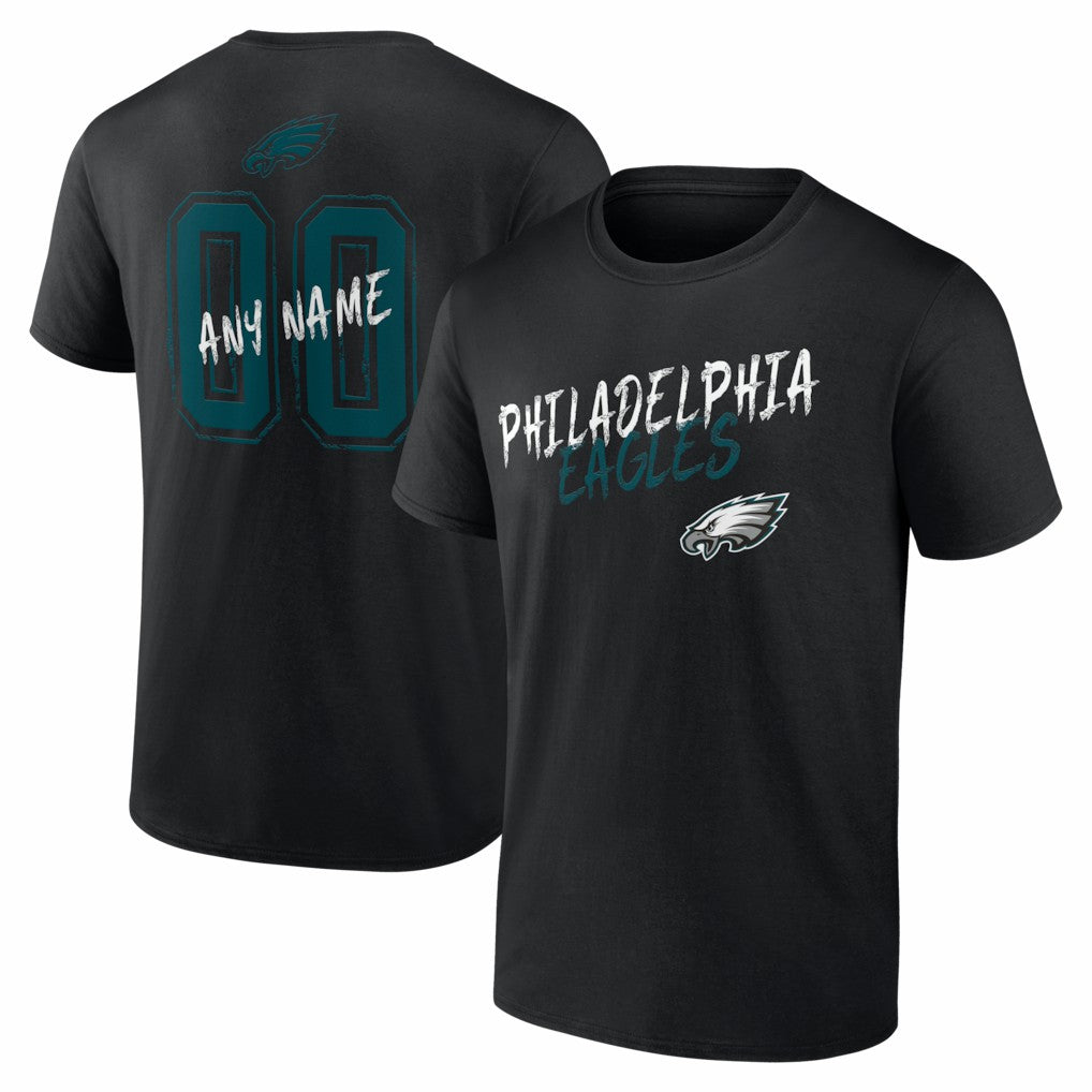 Philadelphia Eagles  Hustle Personalized Name & Number T-Shirt