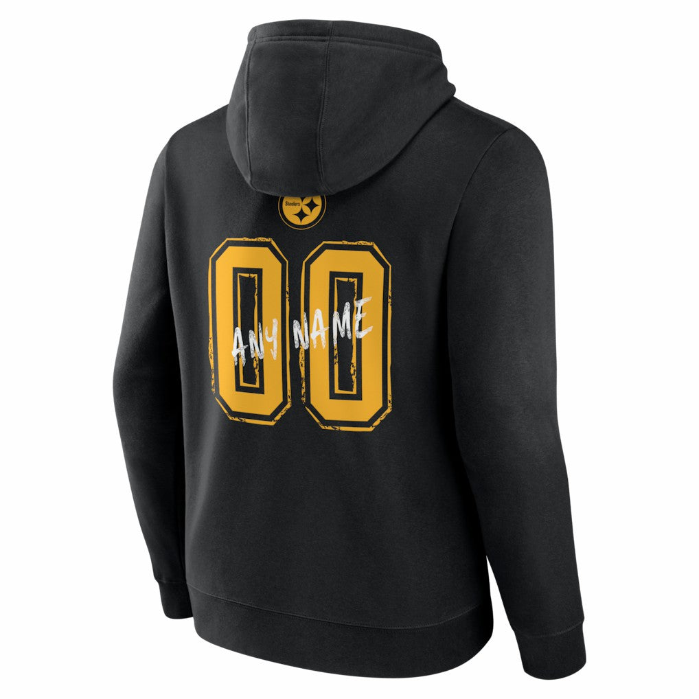 Pittsburgh Steelers  Hustle Personalized Name & Number Hoodie