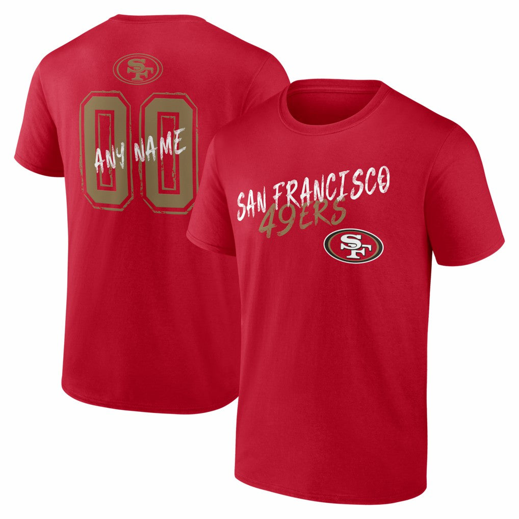 San Francisco 49ers  Hustle Personalized Name & Number T-Shirt