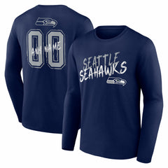 Seattle Seahawks  Hustle Personalized Name & Number Long Sleeve T-Shirt