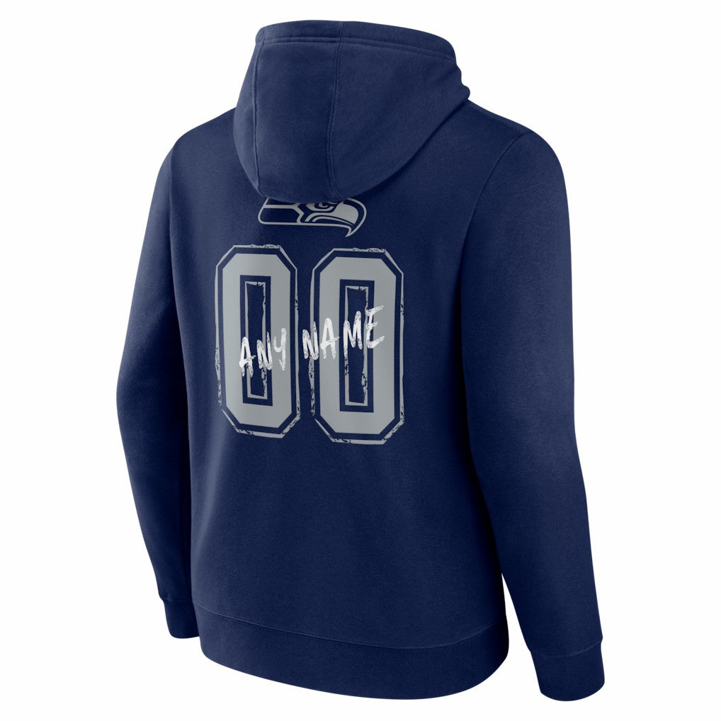 Seattle Seahawks  Hustle Personalized Name & Number Hoodie