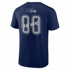 Seattle Seahawks  Hustle Personalized Name & Number T-Shirt