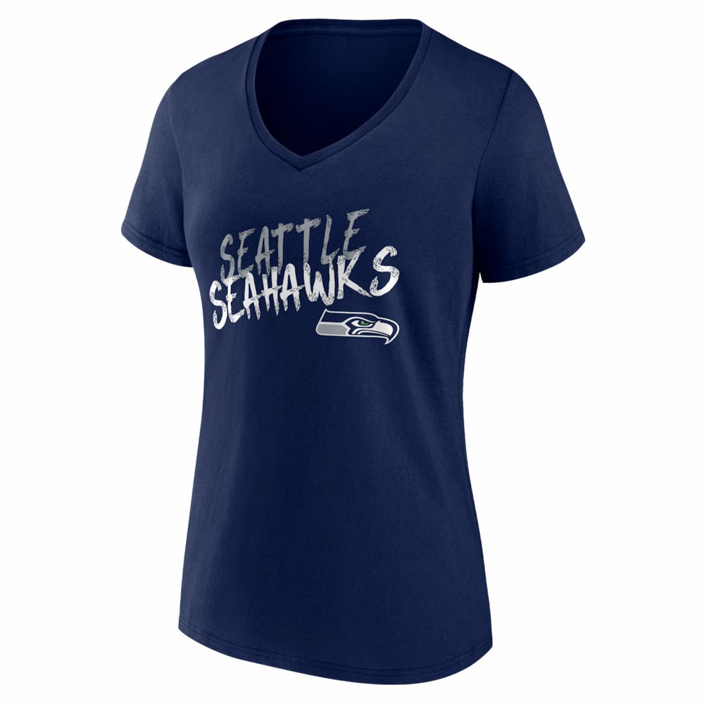 Seattle Seahawks  Women's Hustle Personalized Name & Number V-Neck T-Shirt