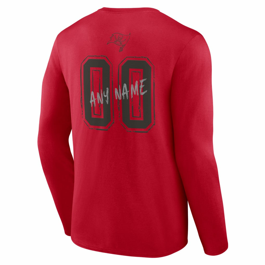 Tampa Bay Buccaneers  Hustle Personalized Name & Number Long Sleeve T-Shirt