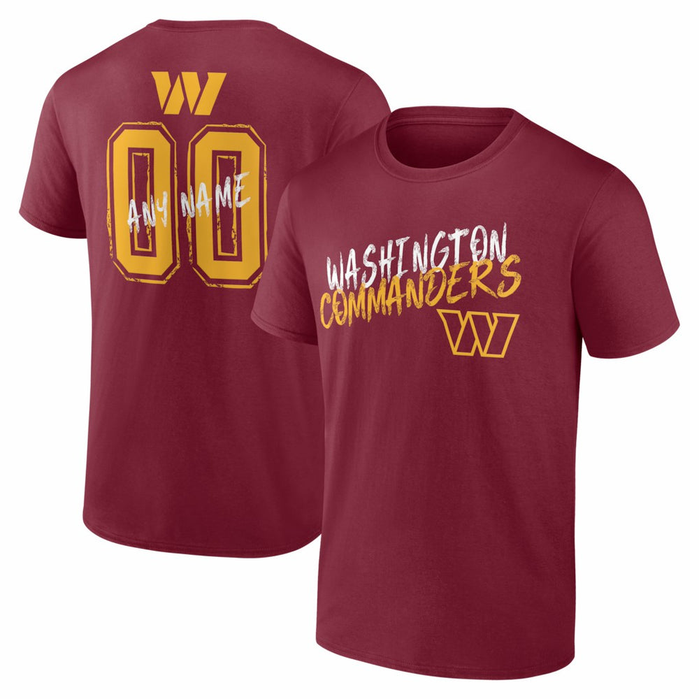 Washington Commanders  Hustle Personalized Name & Number T-Shirt