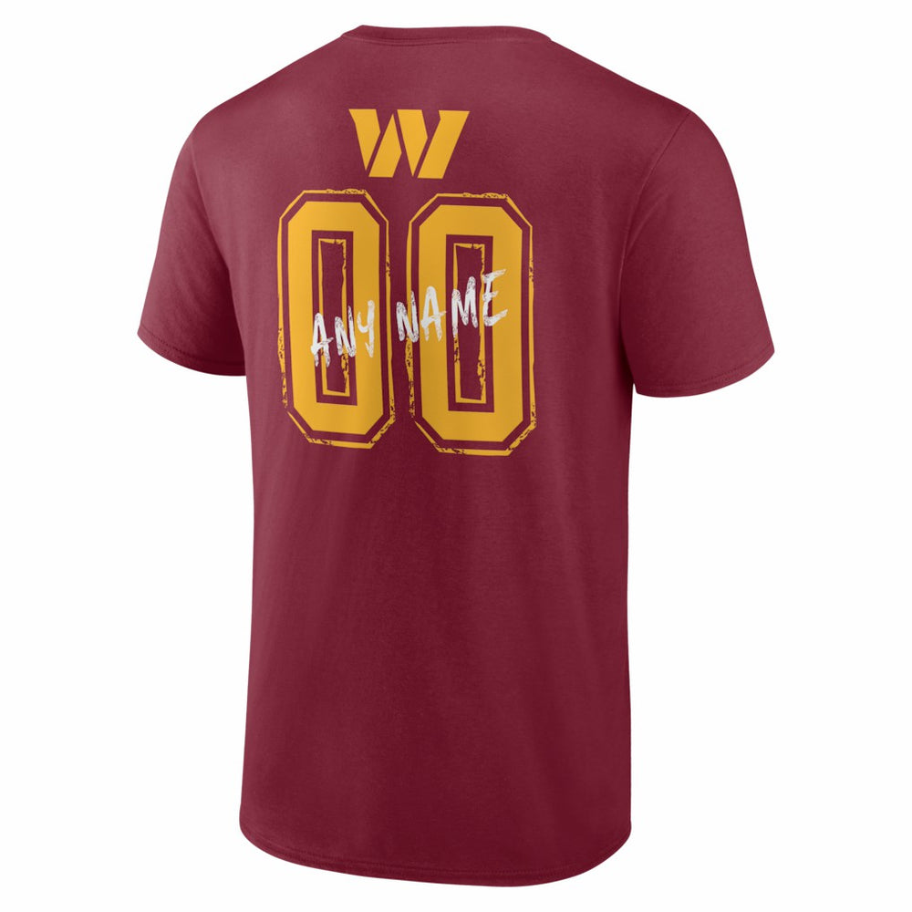 Washington Commanders  Hustle Personalized Name & Number T-Shirt