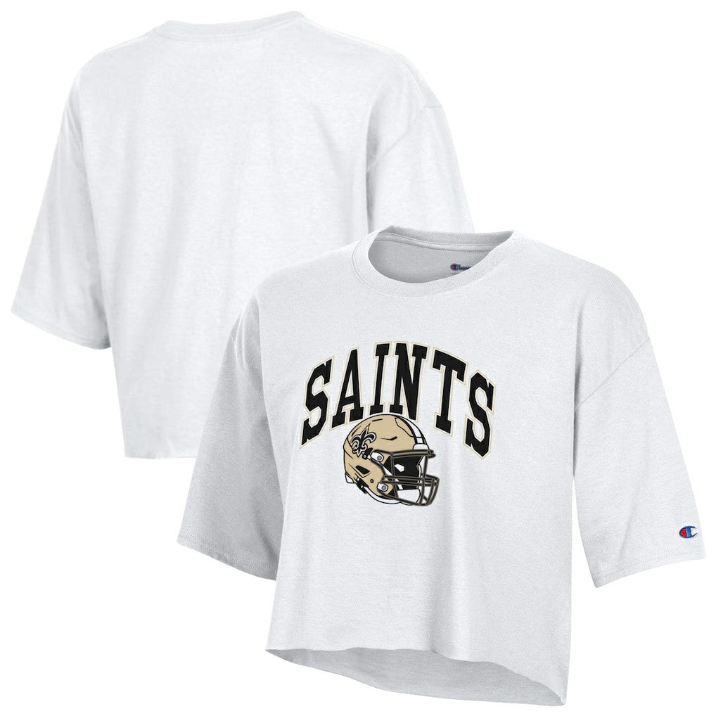 New Orleans Saints Champion Women's Boyfriend Cropped T-Shirt