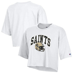 New Orleans Saints Champion Women's Boyfriend Cropped T-Shirt