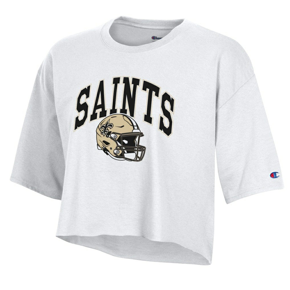 New Orleans Saints Champion Women's Boyfriend Cropped T-Shirt