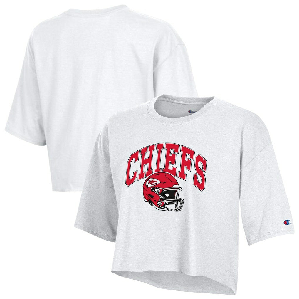 Kansas City Chiefs Champion Women's Boyfriend Cropped T-Shirt