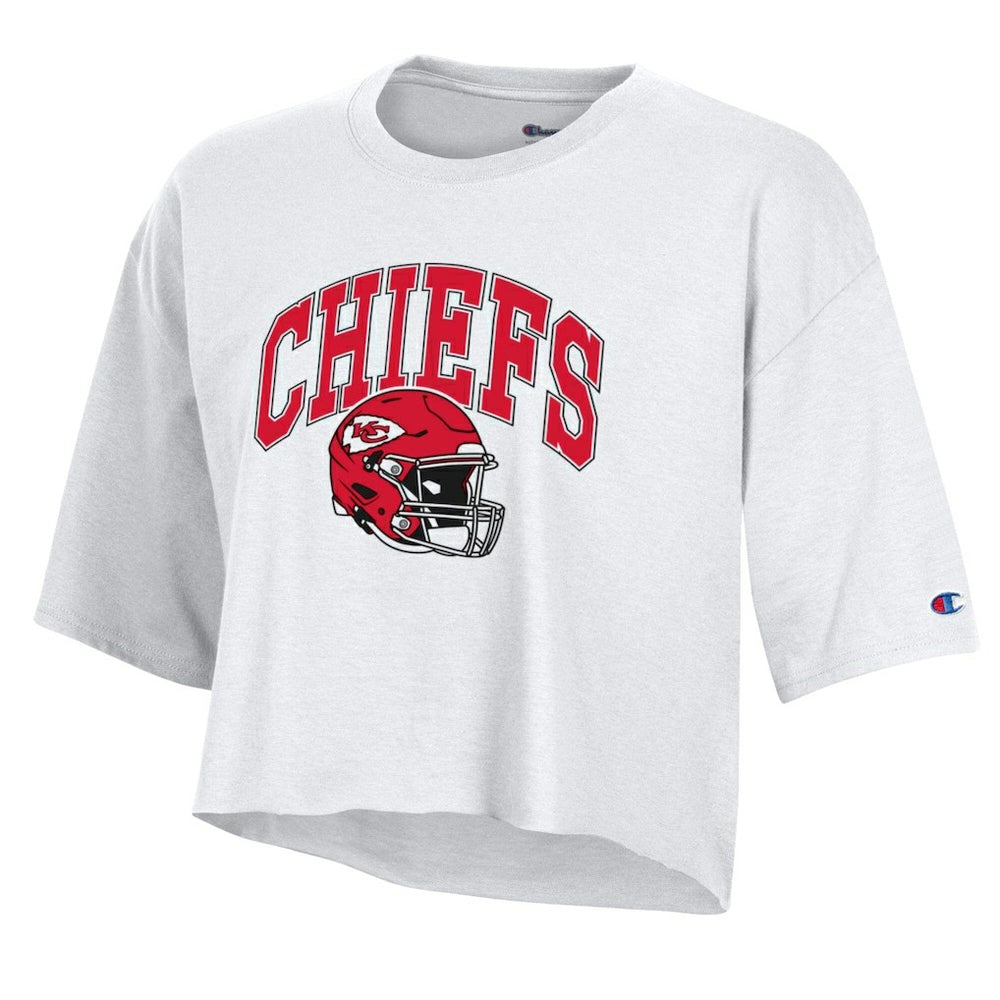 Kansas City Chiefs Champion Women's Boyfriend Cropped T-Shirt