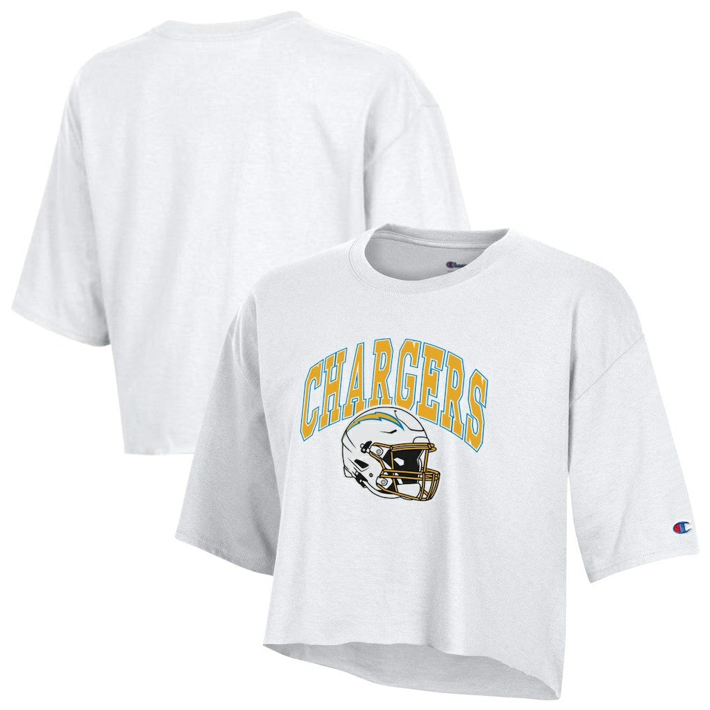 Los Angeles Chargers Champion Women's Boyfriend Cropped T-Shirt