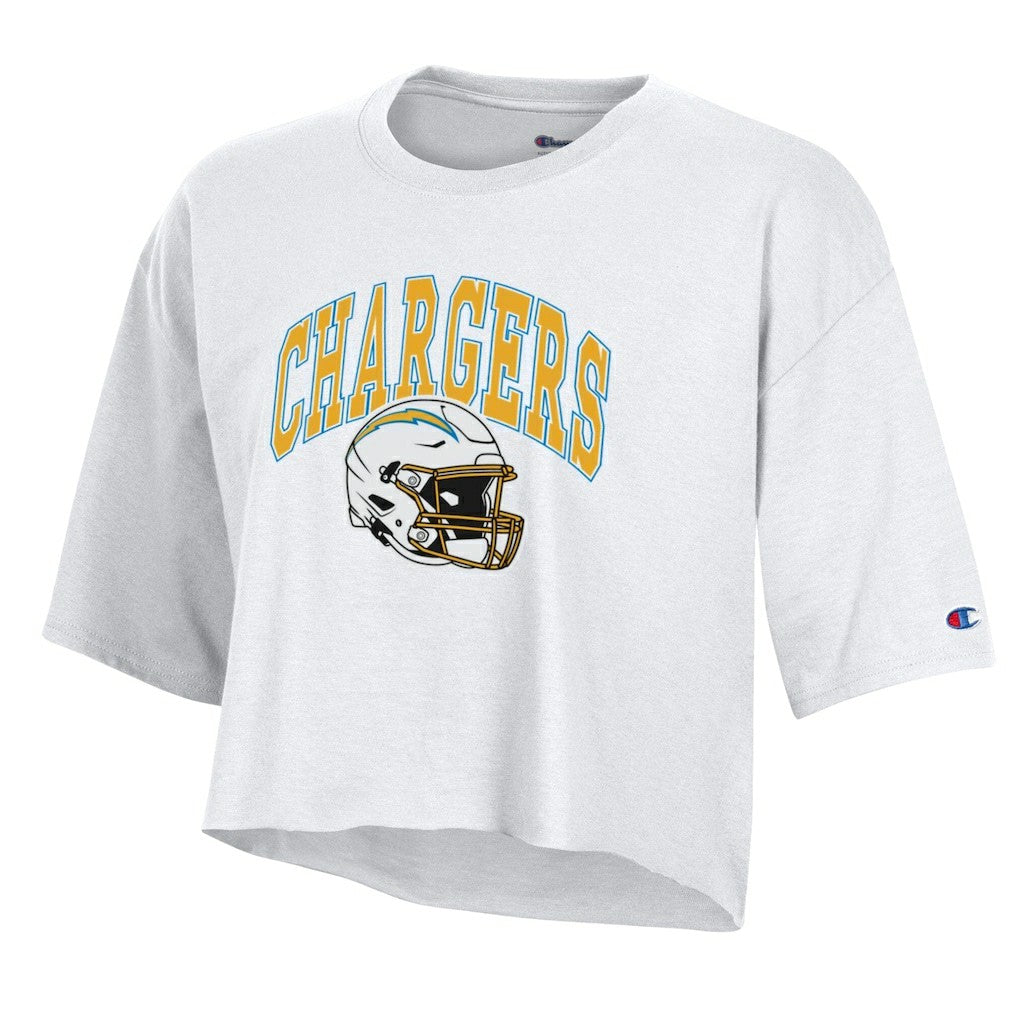 Los Angeles Chargers Champion Women's Boyfriend Cropped T-Shirt