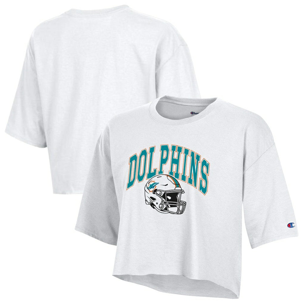 Miami Dolphins Champion Women's Boyfriend Cropped T-Shirt