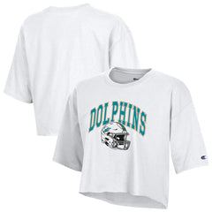 Miami Dolphins Champion Women's Boyfriend Cropped T-Shirt
