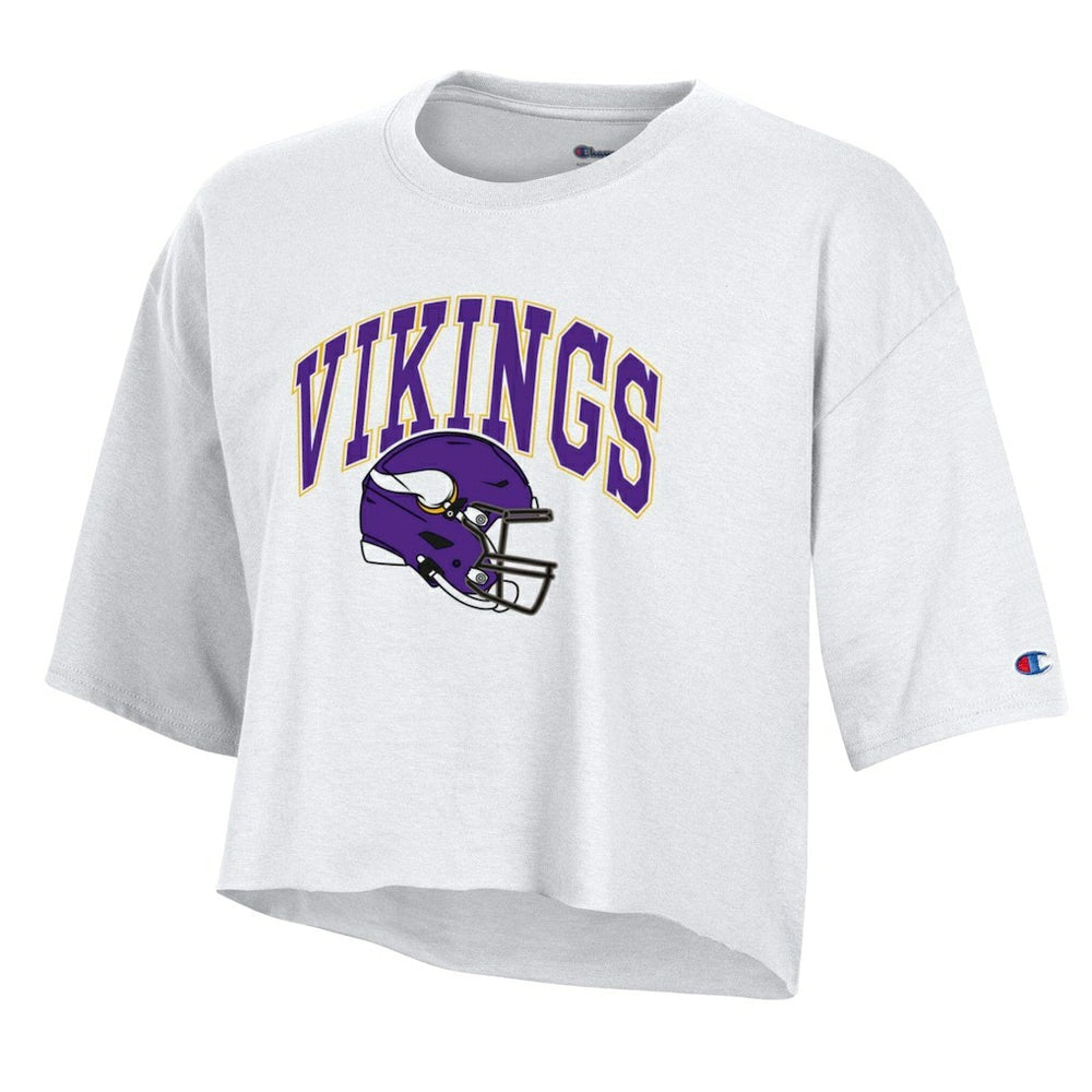 Minnesota Vikings Champion Women's Boyfriend Cropped T-Shirt