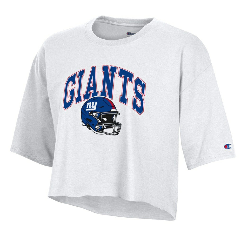 New York Giants Champion Women's Boyfriend Cropped T-Shirt