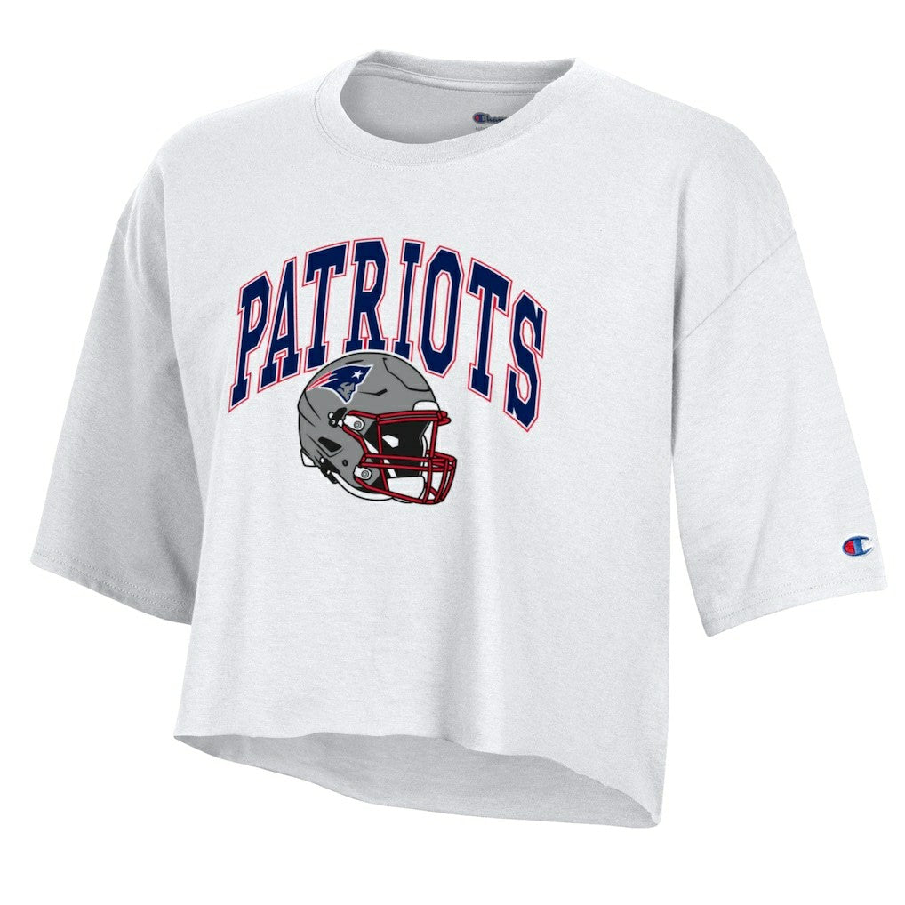 New England Patriots Champion Women's Boyfriend Cropped T-Shirt