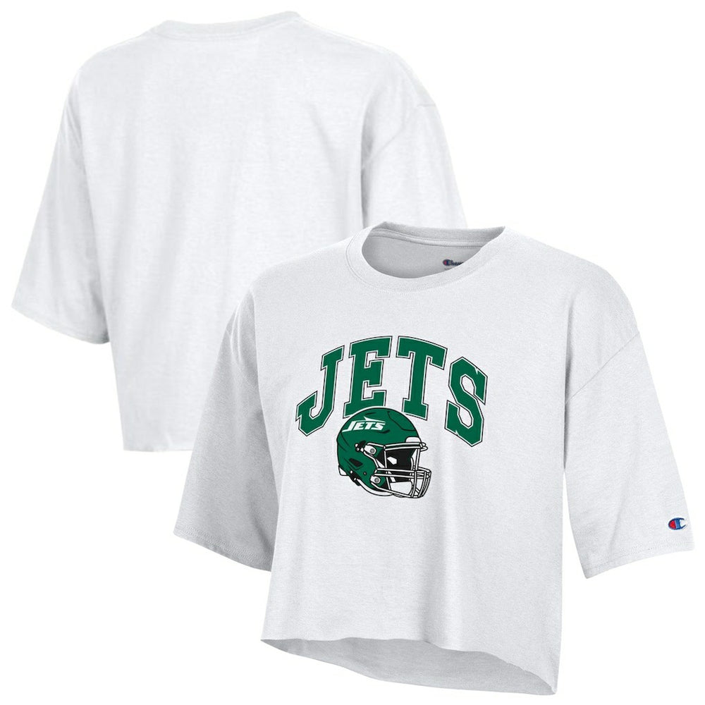 New York Jets Champion Women's Boyfriend Cropped T-Shirt