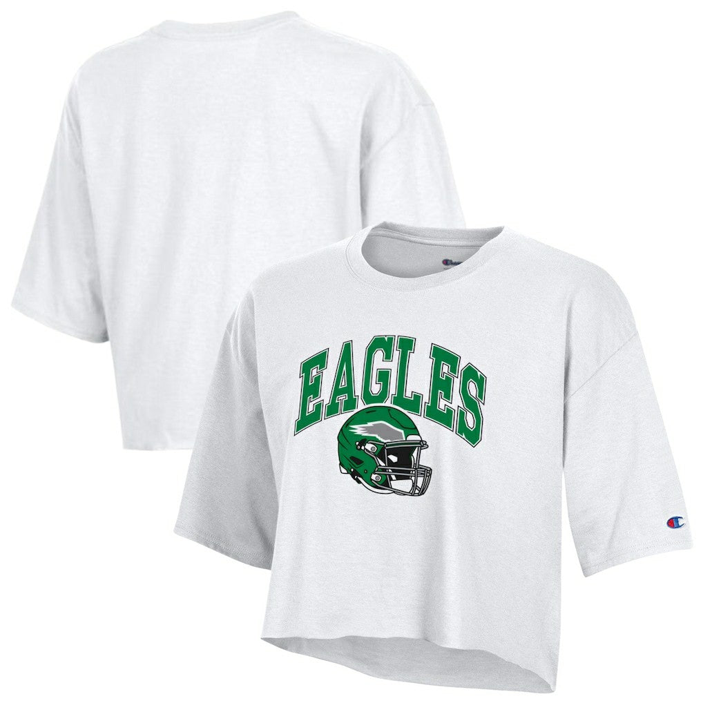 Philadelphia Eagles Champion Women's Boyfriend Cropped T-Shirt