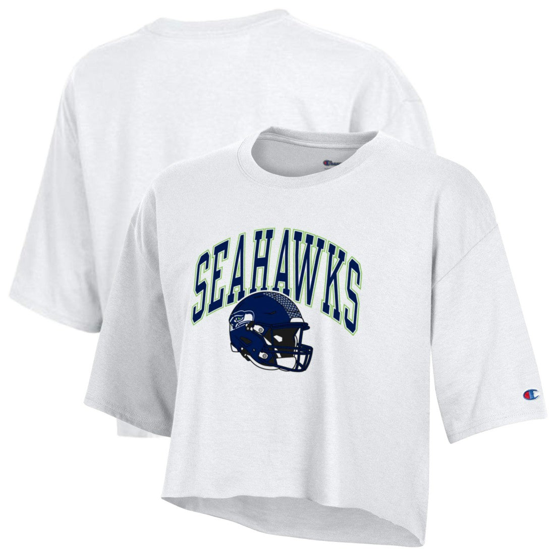 Seattle Seahawks Champion Women's Boyfriend Cropped T-Shirt