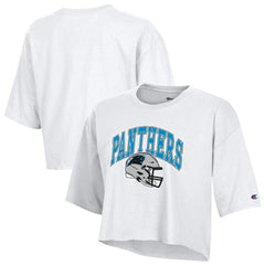 Carolina Panthers Champion Women's Boyfriend Cropped T-Shirt