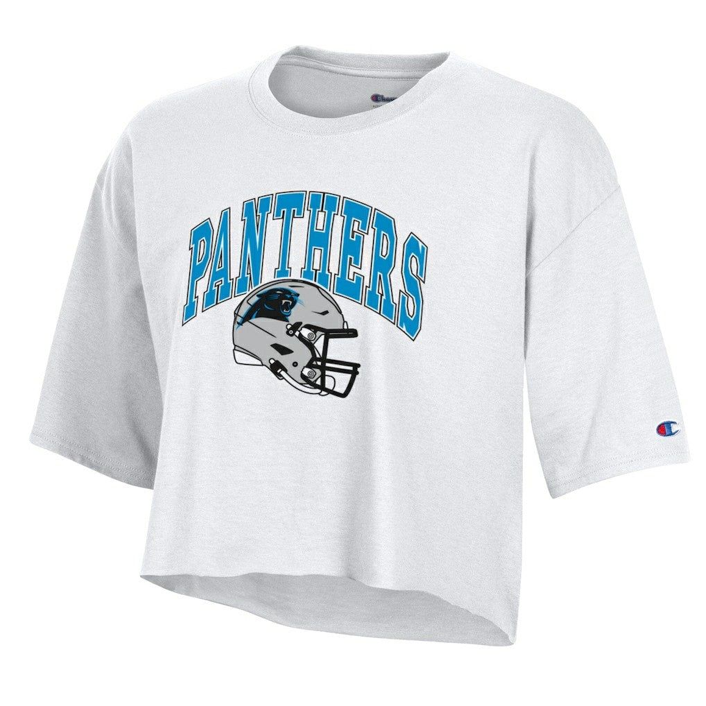Carolina Panthers Champion Women's Boyfriend Cropped T-Shirt