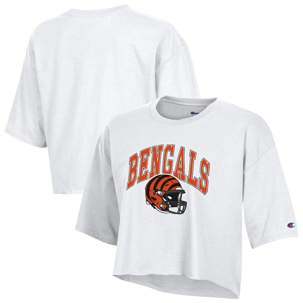 Cincinnati Bengals Champion Women's Boyfriend Cropped T-Shirt