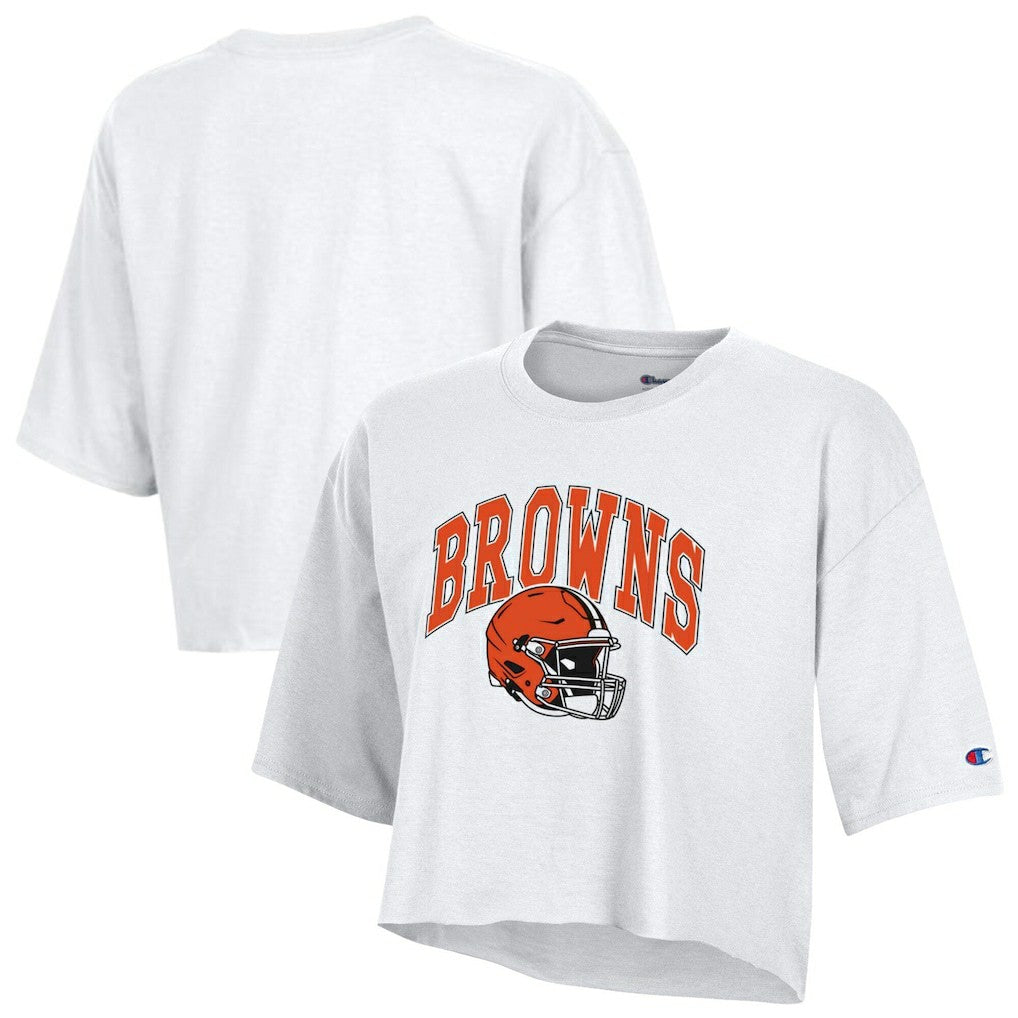 Cleveland Browns Champion Women's Boyfriend Cropped T-Shirt