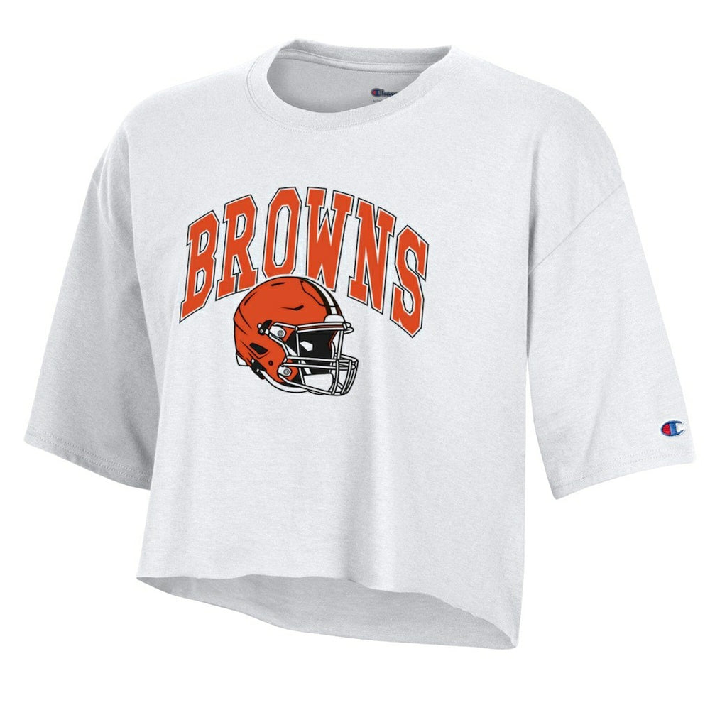 Cleveland Browns Champion Women's Boyfriend Cropped T-Shirt