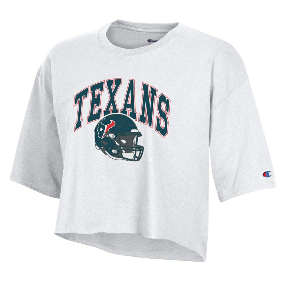 Houston Texans Champion Women's Boyfriend Cropped T-Shirt