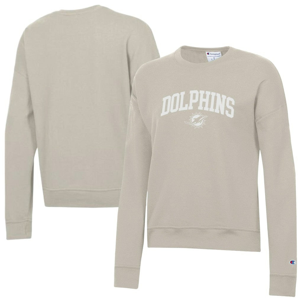 Miami Dolphins Champion Women's Powerblend Cocoa Butter Fleece Sweatshirt