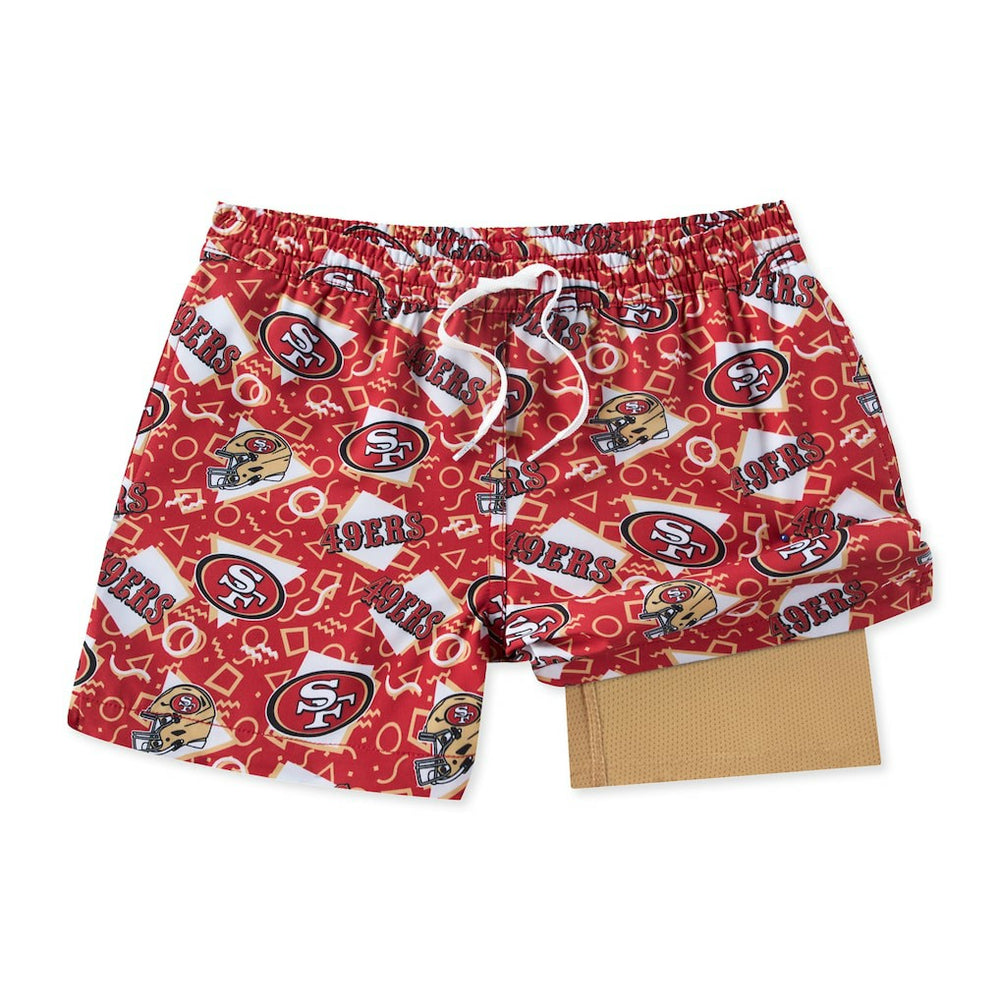San Francisco 49ers  Chubbies Game Day Fit Classic Lined Swim Trunks