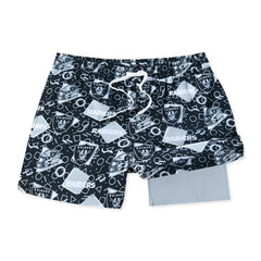 Las Vegas Raiders  Chubbies Game Day Fit Classic Lined Swim Trunks