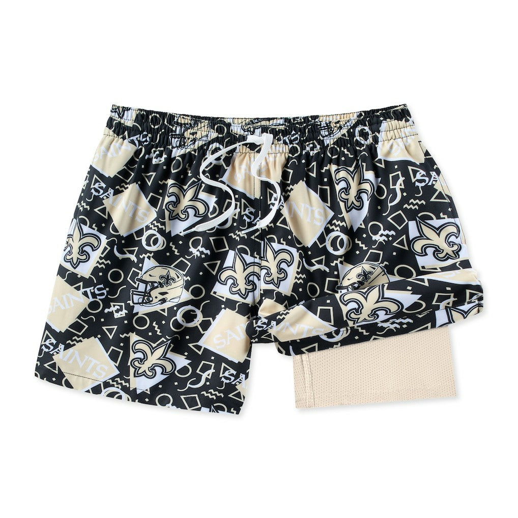 New Orleans Saints  Chubbies Game Day Fit Classic Lined Swim Trunks