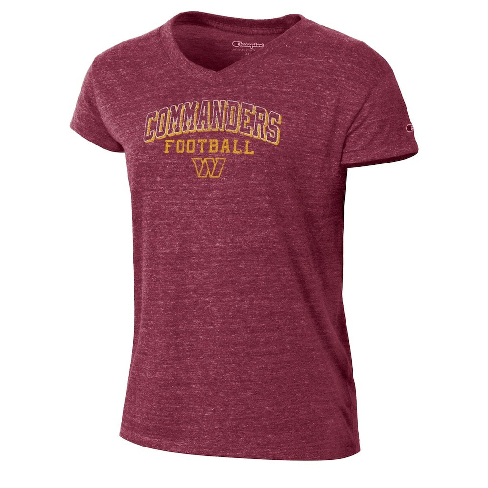 Washington Commanders Champion Women's Triumph Tri-Blend V-Neck T-Shirt