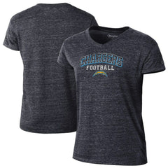 Los Angeles Chargers Champion Women's Triumph Tri-Blend V-Neck T-Shirt