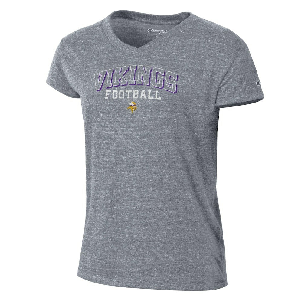 Minnesota Vikings Champion Women's Triumph Tri-Blend V-Neck T-Shirt