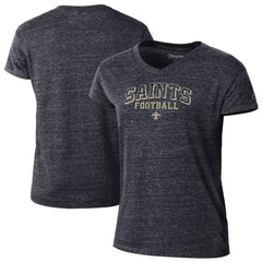 New Orleans Saints Champion Women's Triumph Tri-Blend V-Neck T-Shirt