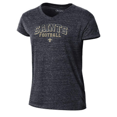 New Orleans Saints Champion Women's Triumph Tri-Blend V-Neck T-Shirt