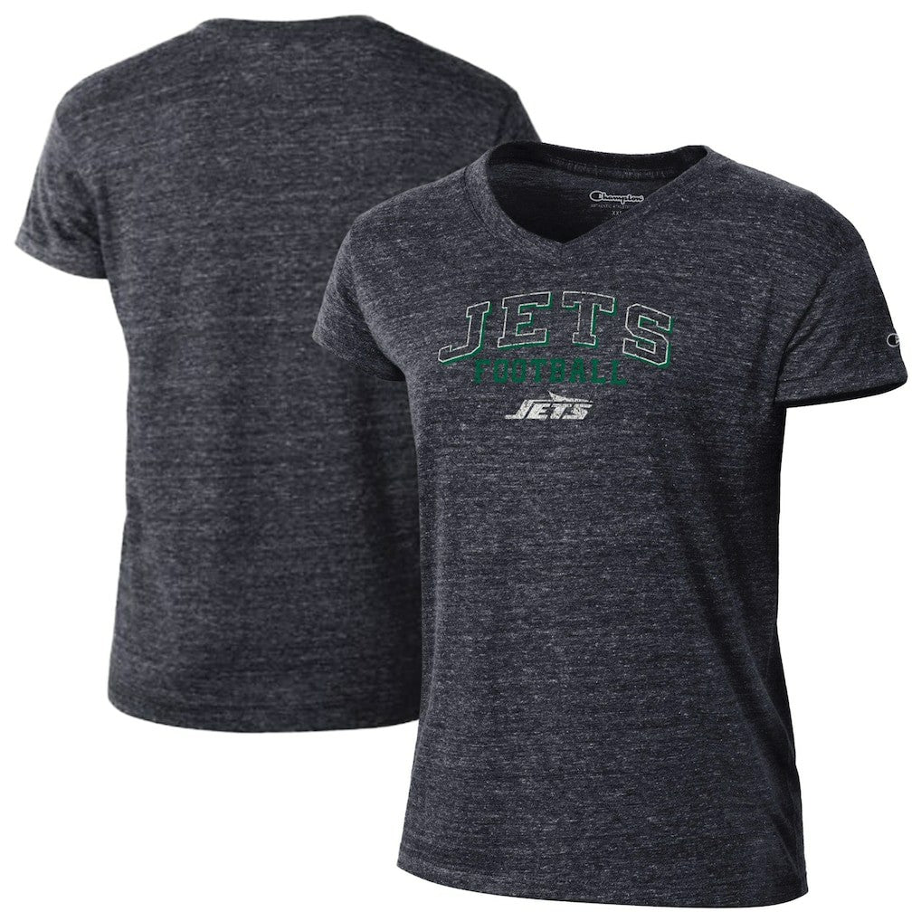 New York Jets Champion Women's Triumph Tri-Blend V-Neck T-Shirt