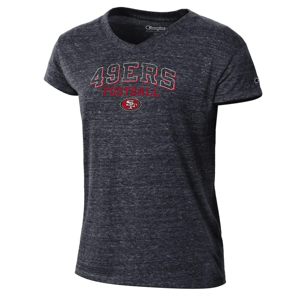 San Francisco 49ers Champion Women's Triumph Tri-Blend V-Neck T-Shirt