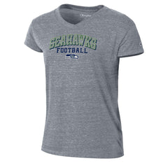 Seattle Seahawks Champion Women's Triumph Tri-Blend V-Neck T-Shirt