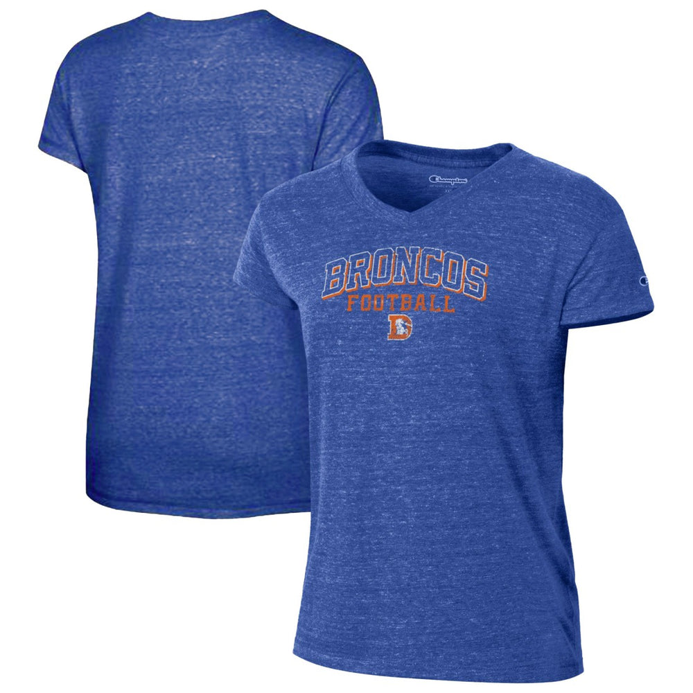 Denver Broncos Champion Women's Triumph Tri-Blend V-Neck T-Shirt