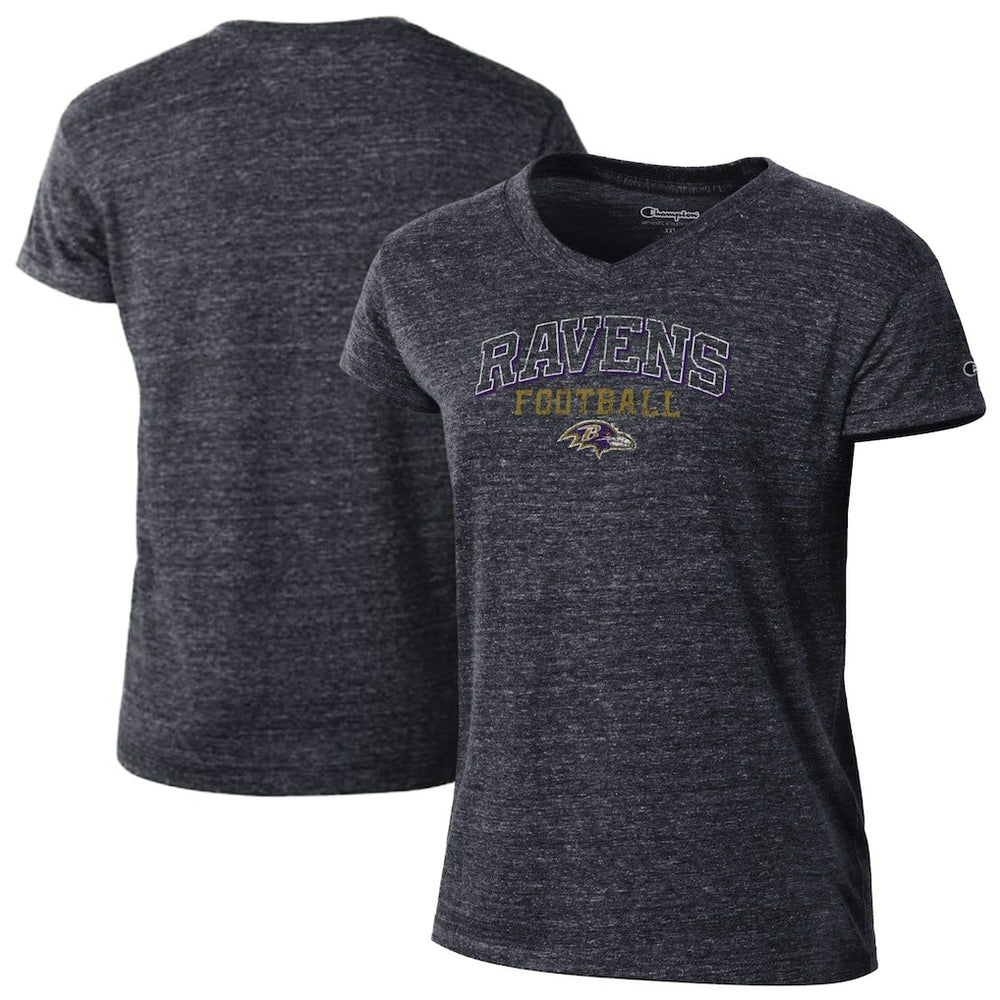 Baltimore Ravens Champion Women's Triumph Tri-Blend V-Neck T-Shirt