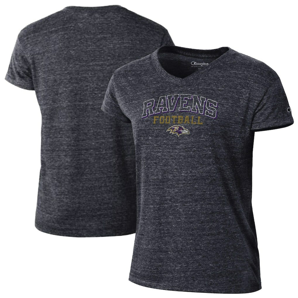 Baltimore Ravens Champion Women's Triumph Tri-Blend V-Neck T-Shirt