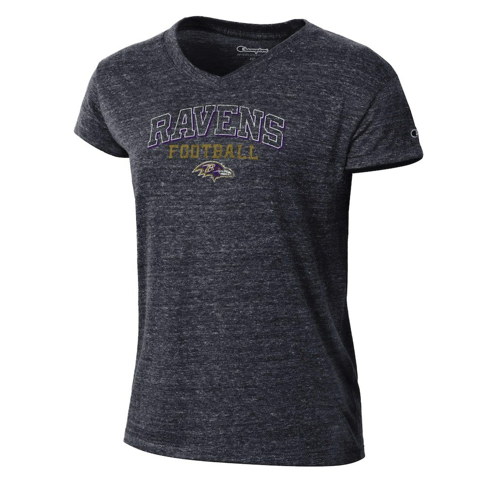 Baltimore Ravens Champion Women's Triumph Tri-Blend V-Neck T-Shirt