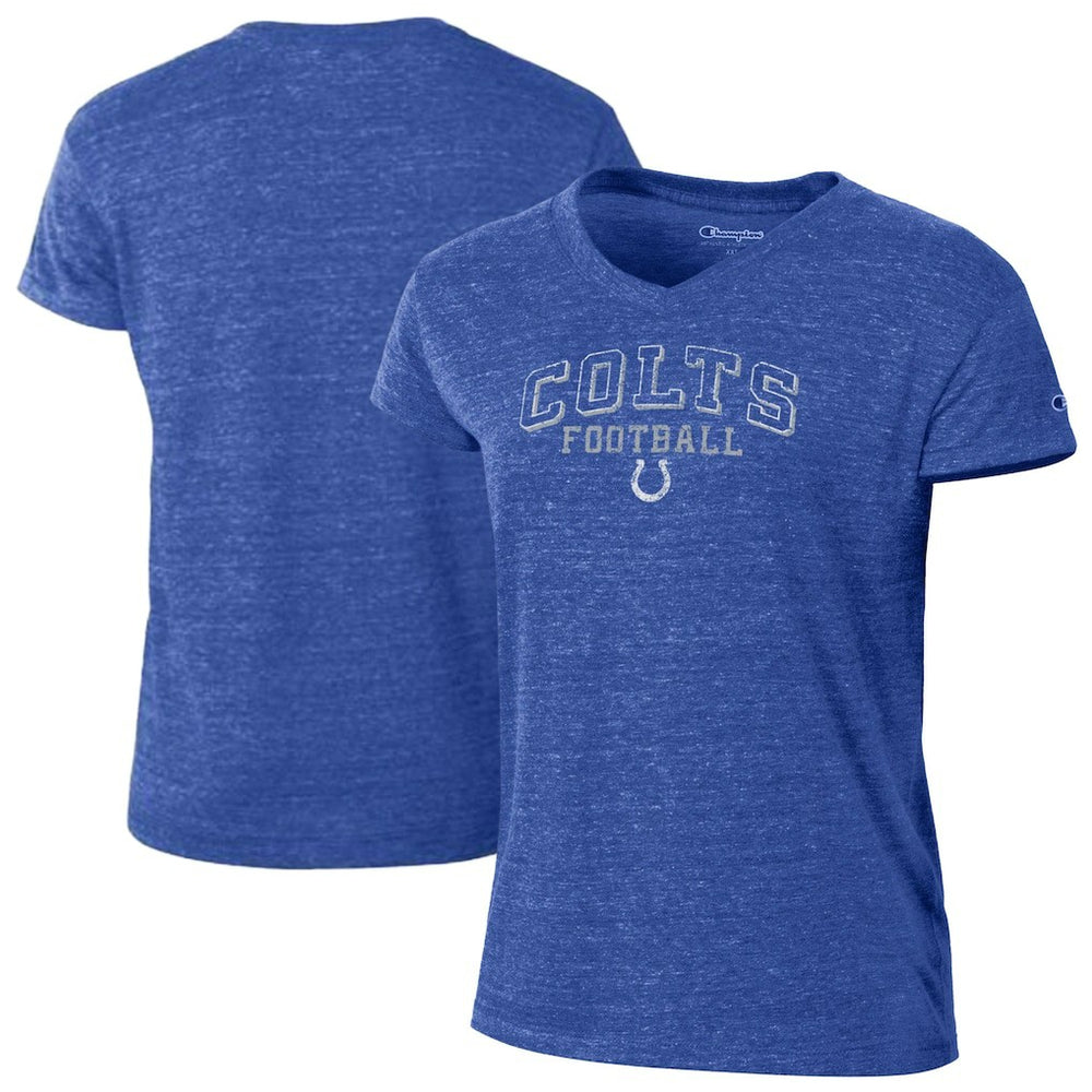 Indianapolis Colts Champion Women's Triumph Tri-Blend V-Neck T-Shirt