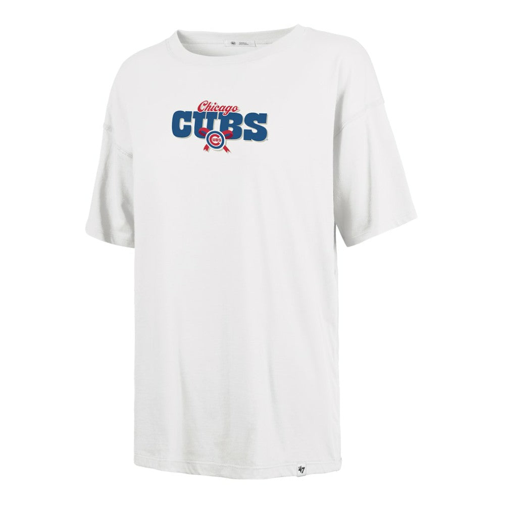Chicago Cubs '47 Women's Bow & Banner Sadie T-Shirt | MLB Discount